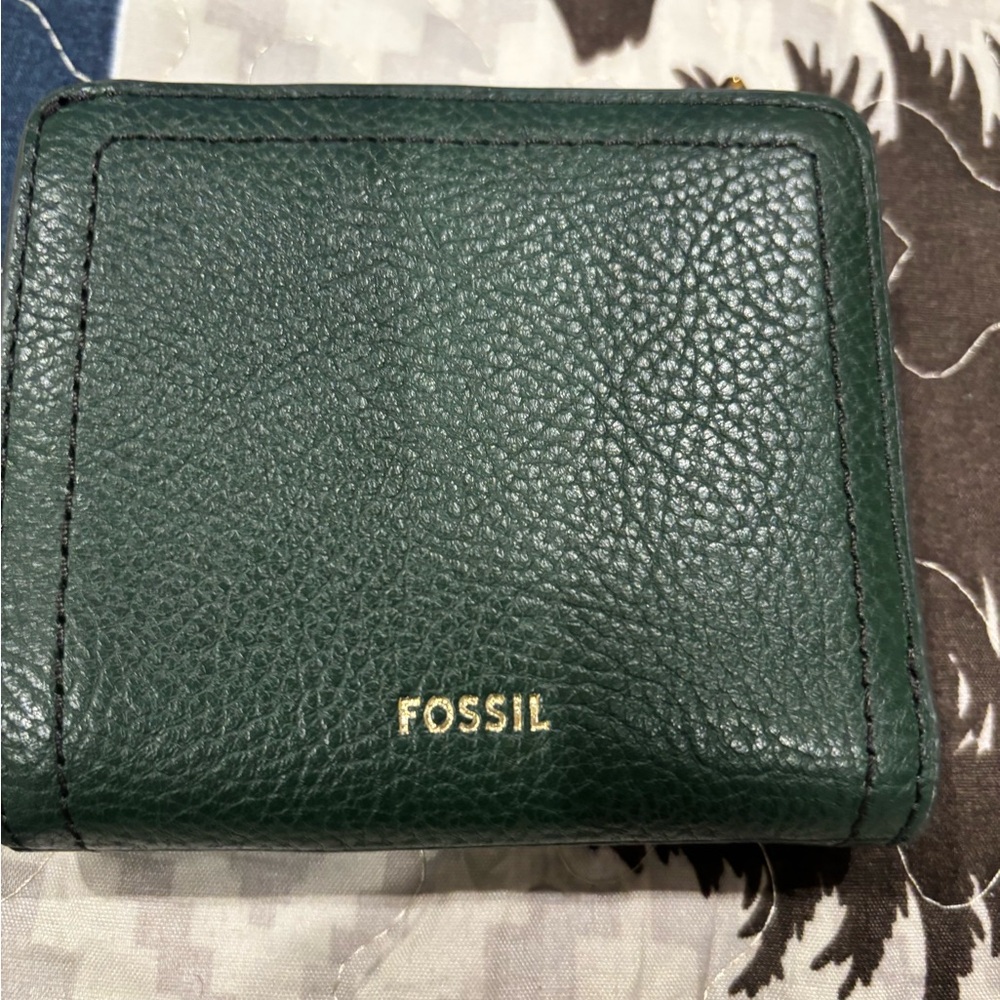 Fossil Dark Green Leather Wallet